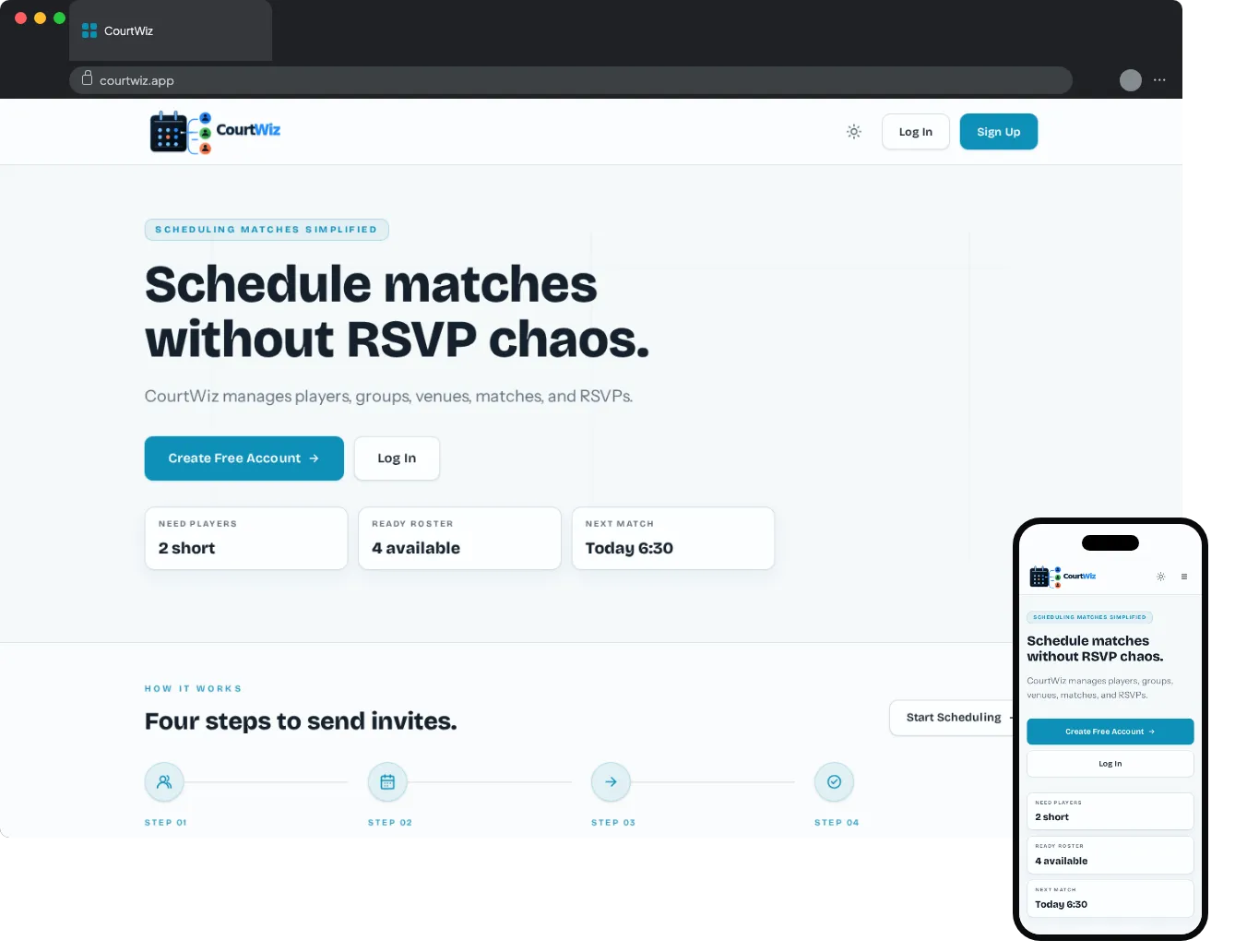 CourtWiz screenshot